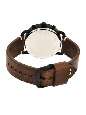 Men Coffee Brown & Black Analogue Watch