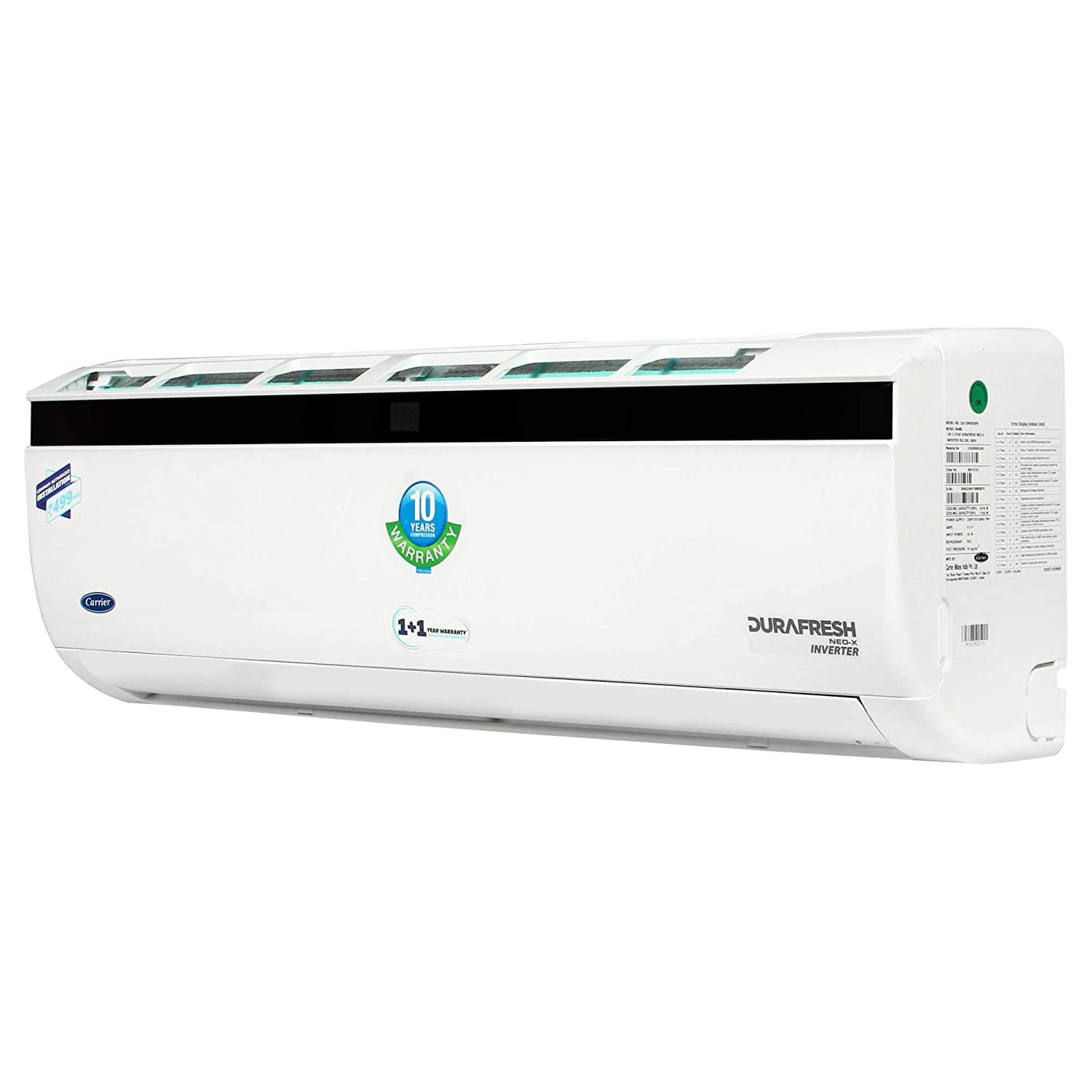 Carrier Durafresh Neo-X CAI12DN3R39F0 1 Ton 3 Star Inverter Split AC