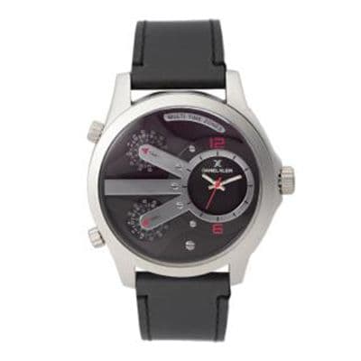 Premium Men Gunmetal-Toned Triple Dial Watch DK11225-4