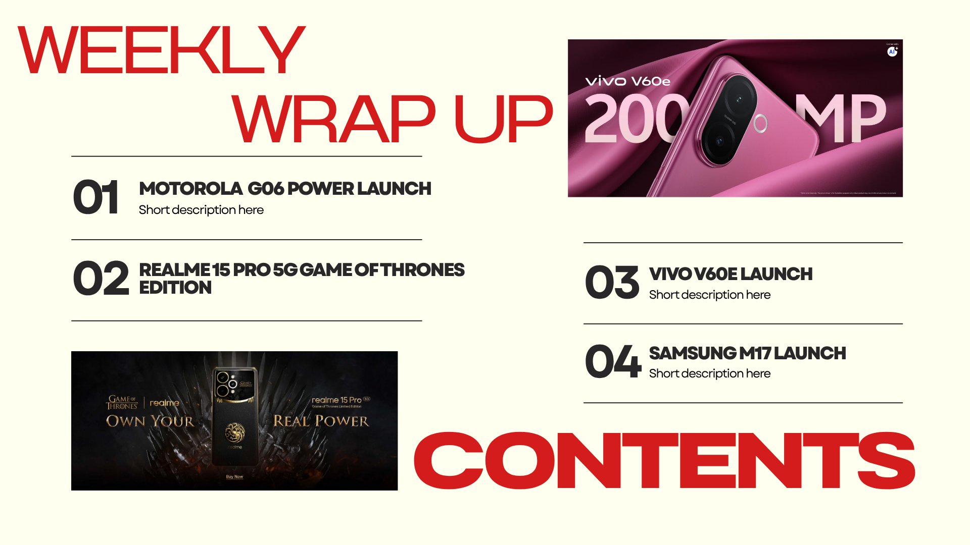 Comparos Weekly Wrap-Up: October 6–October 11, 2025 – Motorola G06 Power, OpenAI Apps in ChatGPT, Vivo V60e, Realme 15 Pro GoT Edition, YouTube Second Chance Policy, Samsung M17 5G_img