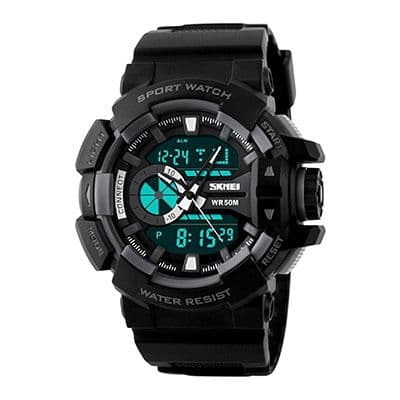 1117 Black Button Watch - For Men