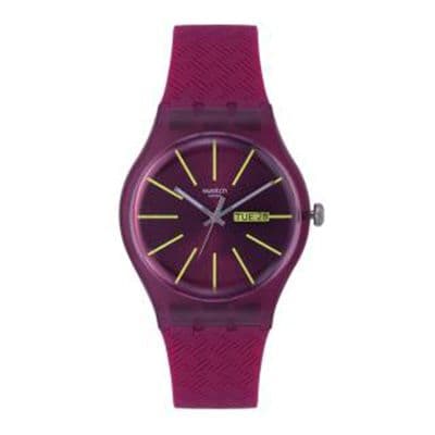 Unisex Burgundy Swiss Made Analogue Watch SUOR709