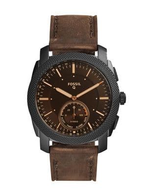 Unisex Black & Brown Hybrid Smart Watch FTW1163
