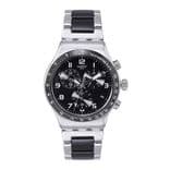 Unisex Black Swiss Made Chronograph Watch YVS441G