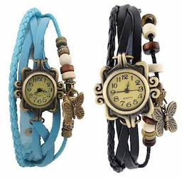 Vintage Felizo Bracelet Style Pack of 2 Watch - For Girls Vintage Felizo Bracelet Style Pack of 2 Watch - For Girls