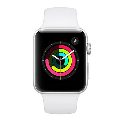 Apple Unisex Silver-Toned Series 3 Smart Watch MTF22HN/A