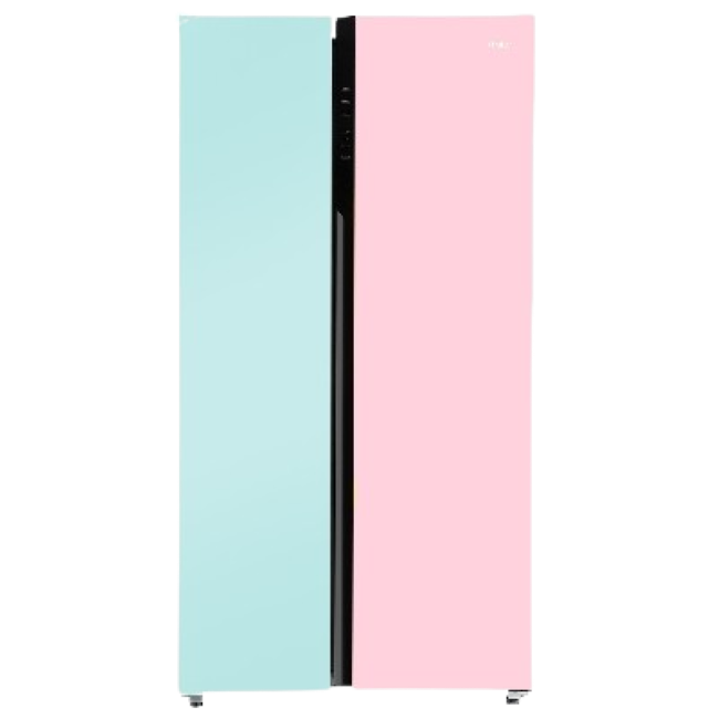 HRS-682PNGU1 Vogue 602L Peach Nyanza Glass Side-by-Side Fridge HRS-682PNGU1 Vogue 602L Peach Nyanza Glass Side-by-Side Fridge