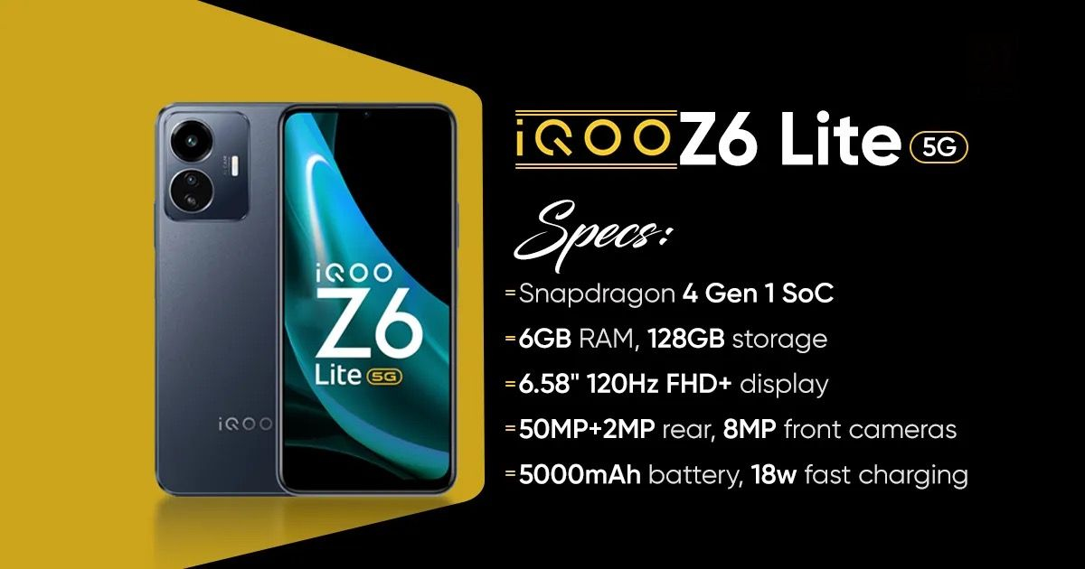 iQOO Z6 Lite 5G: First phone with Snapdragon 4 Gen 1 is now available