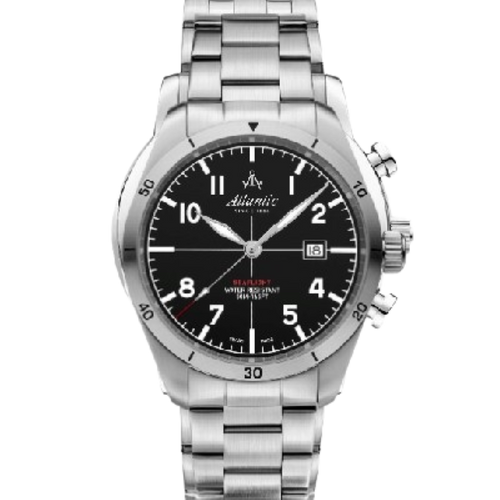 Atlantic Seaflight New Edition Gents Black Steel Atlantic Seaflight New Edition Gents Black Steel