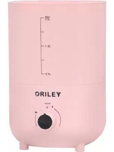 Oriley 2111B Ultrasonic Cool Mist Humidifier Manual Air Purifier For Home Office 2.3L Pink