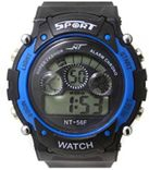 S2S Blue in Black Sport Digital Watch - For Boys, Girls