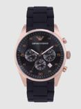 Emporio Armani Men Black Chronograph Watch AR5905
