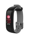 HAMMER Unisex Grey Fit Pro Waterproof Smart Band With HD Color Display