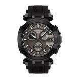 TISSOT Men Gunmetal-Toned T-Race Swiss Chronograph Watch T1154173706103