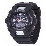 smlB Trendy S Shock Sports Dual Time Analog And Digital Watch For Boys