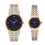Timex Set of 2 His & Her Navy Blue Analogue Watches TW00PR234