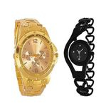 blutech full gold for mens and black jali womens and girls Watch - For Men & Women