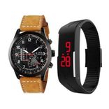 blutech thermaetter+led black digital Watch - For Men