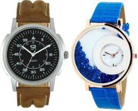 AD Global Fency Look Branded Collection Couple New Desginer Leather Strap With Best Offer SR-01_MX02 Watch - For Couple