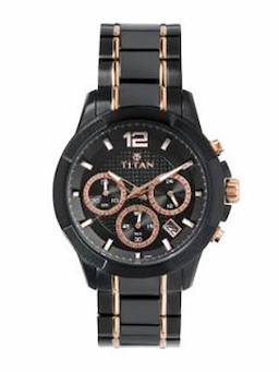 Titan Men Black Analogue Watch 90090KD02 Titan Men Black Analogue Watch 90090KD02