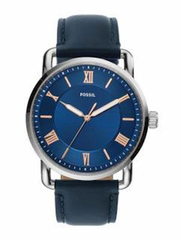 Fossil Men Blue Leather Analogue Watch FS5662 Fossil Men Blue Leather Analogue Watch FS5662