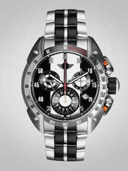 Mini Men Black & Silver-Toned Swiss Made Multi Function Watch 360127 Mini Men Black & Silver-Toned Swiss Made Multi Function Watch 360127