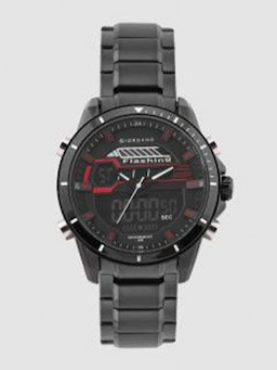 Giordano Men Black Analogue and Digital Watch C1181-44 Giordano Men Black Analogue and Digital Watch C1181-44