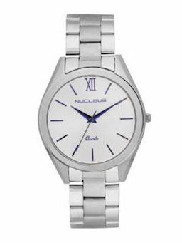 Nucleus Unisex Silver-Toned Analogue Watch NMKSSSW Nucleus Unisex Silver-Toned Analogue Watch NMKSSSW