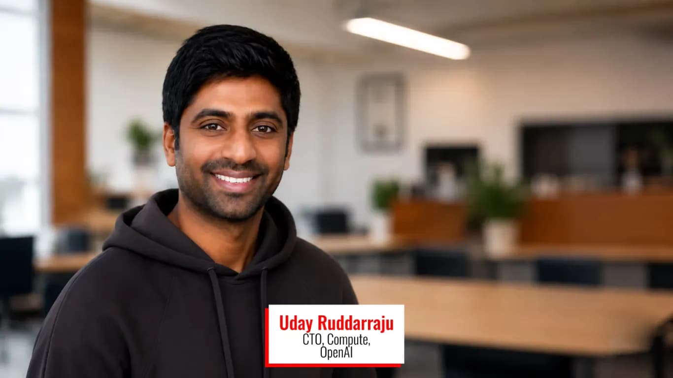 Uday Ruddarraju Named CTO of Compute at OpenAI, Highlights Non-IIT Background Uday Ruddarraju Named CTO of Compute at OpenAI, Highlights Non-IIT Background