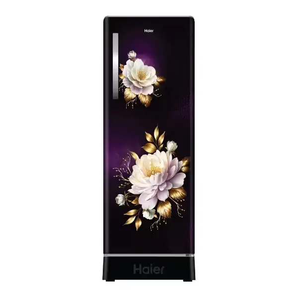 Haier Haier HRD-2365PPFA-N 215L 5 Star Purple Freesia Single Door Refrigerator, Base Drawer, Inverter Compressor