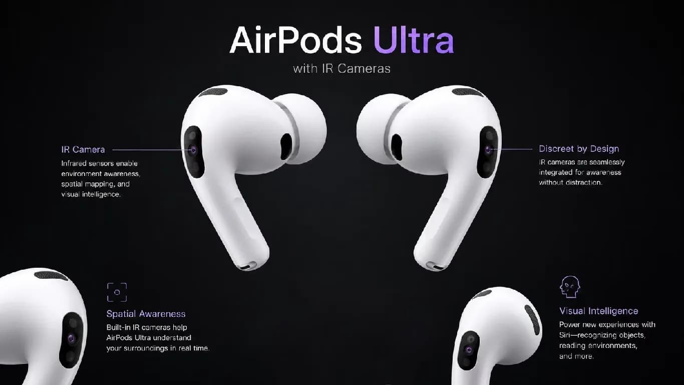 Apple Plans AirPods With Built-In Cameras and New Foldable iPhone for 2027