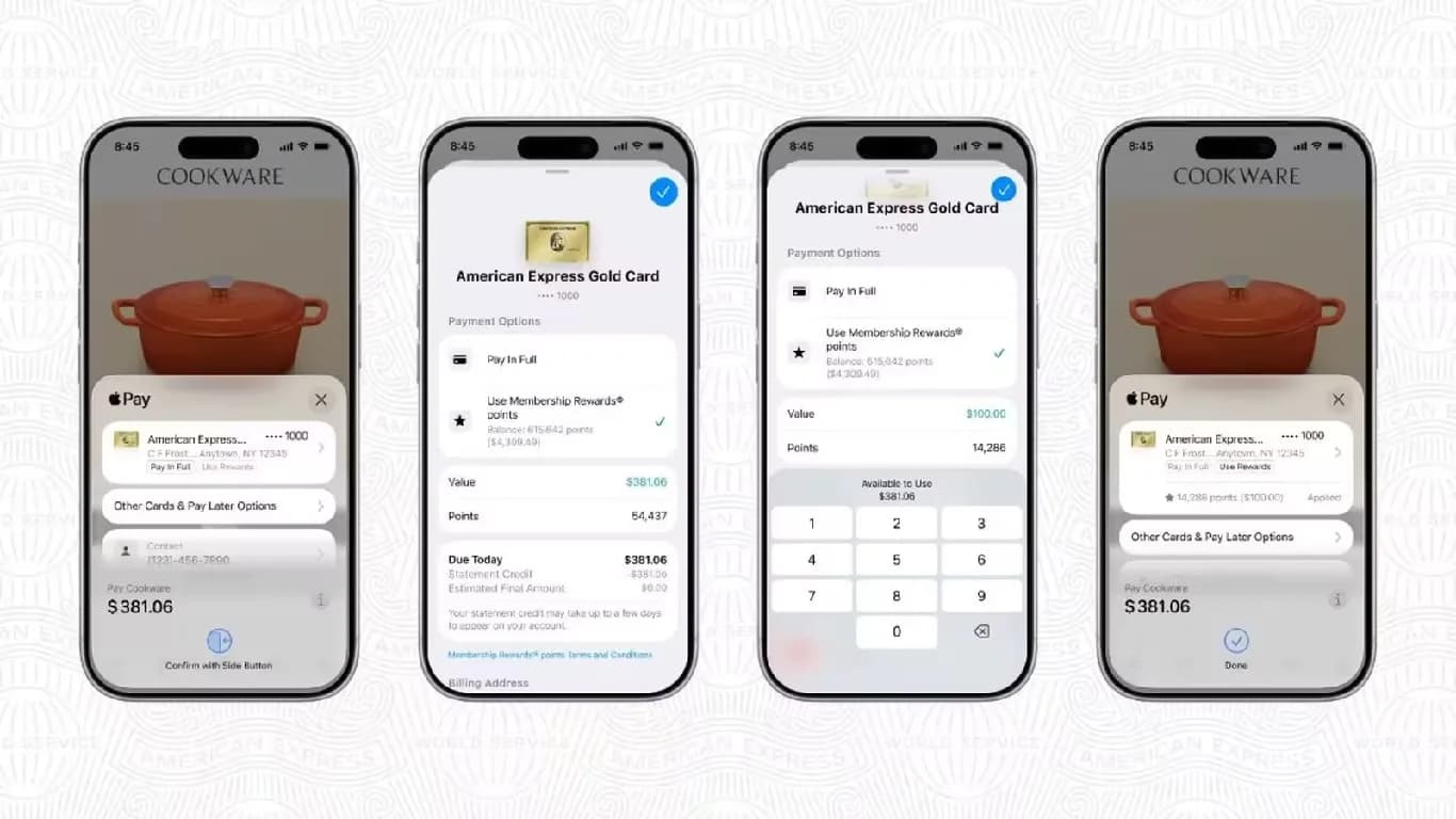 American Express Cardholders Can Redeem Membership Rewards via Apple Pay Online American Express Cardholders Can Redeem Membership Rewards via Apple Pay Online