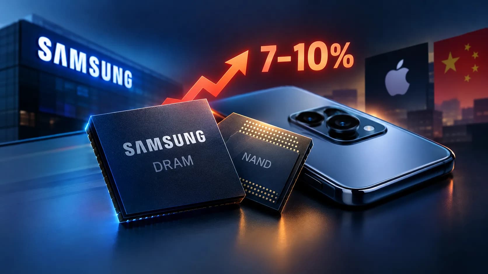 Samsung Hikes Smartphone Memory Prices 10% — Apple Next in Line Samsung Hikes Smartphone Memory Prices 10% — Apple Next in Line