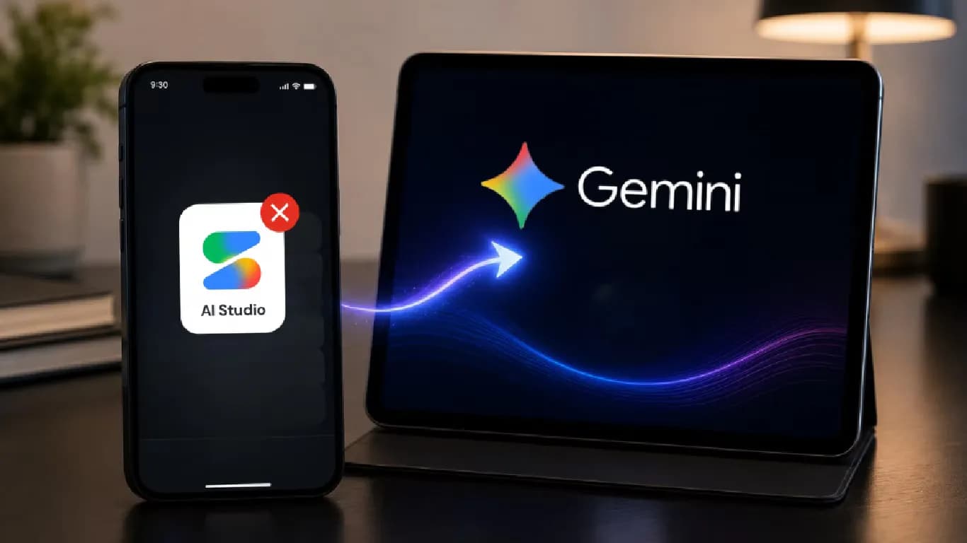 Google Cancels Unreleased AI Studio App, Integrates Features Into Gemini Google Cancels Unreleased AI Studio App, Integrates Features Into Gemini