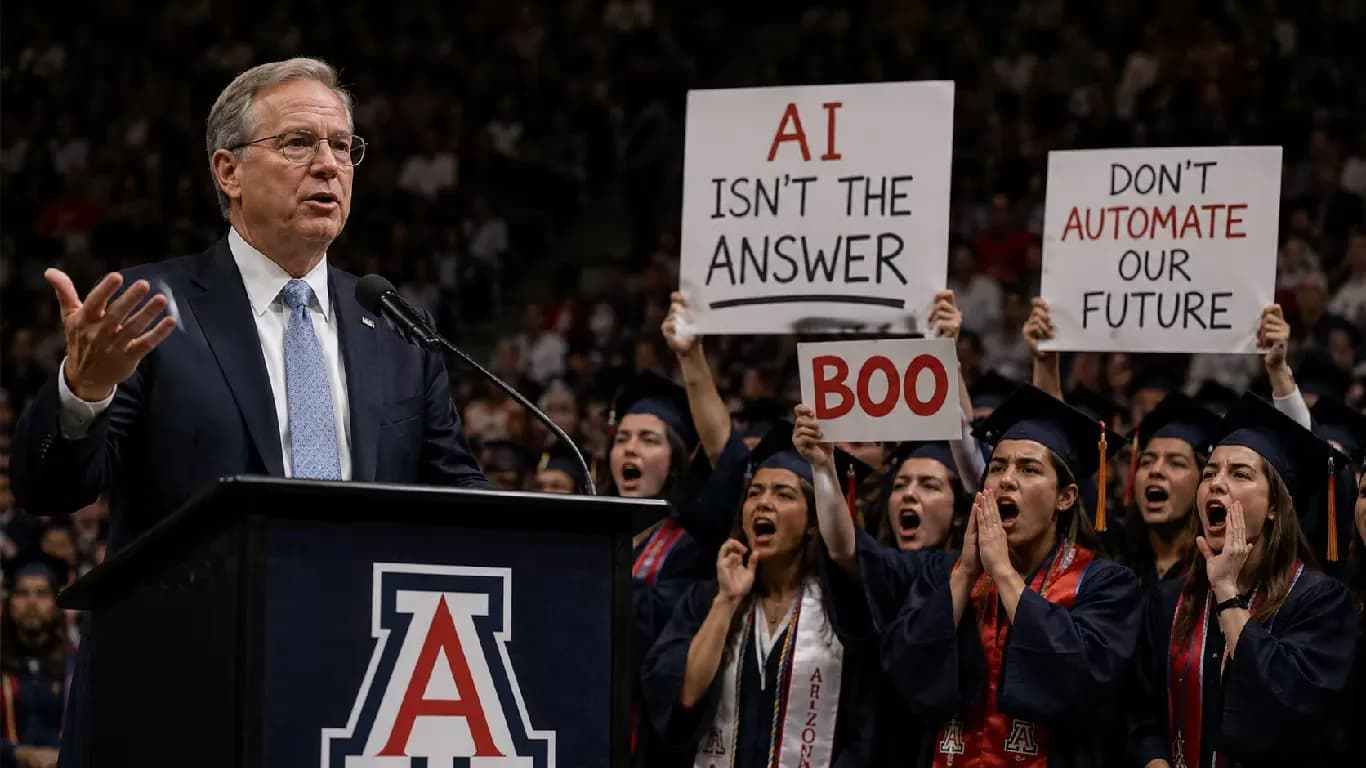 Eric Schmidt Faces Boos Over AI and Protests at University of Arizona Graduation Eric Schmidt Faces Boos Over AI and Protests at University of Arizona Graduation