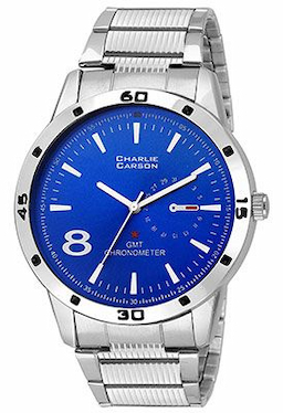 Charlie Carson Silver Chronograph Look Analog Watch For Mens-cc067m Charlie Carson Silver Chronograph Look Analog Watch For Mens-cc067m