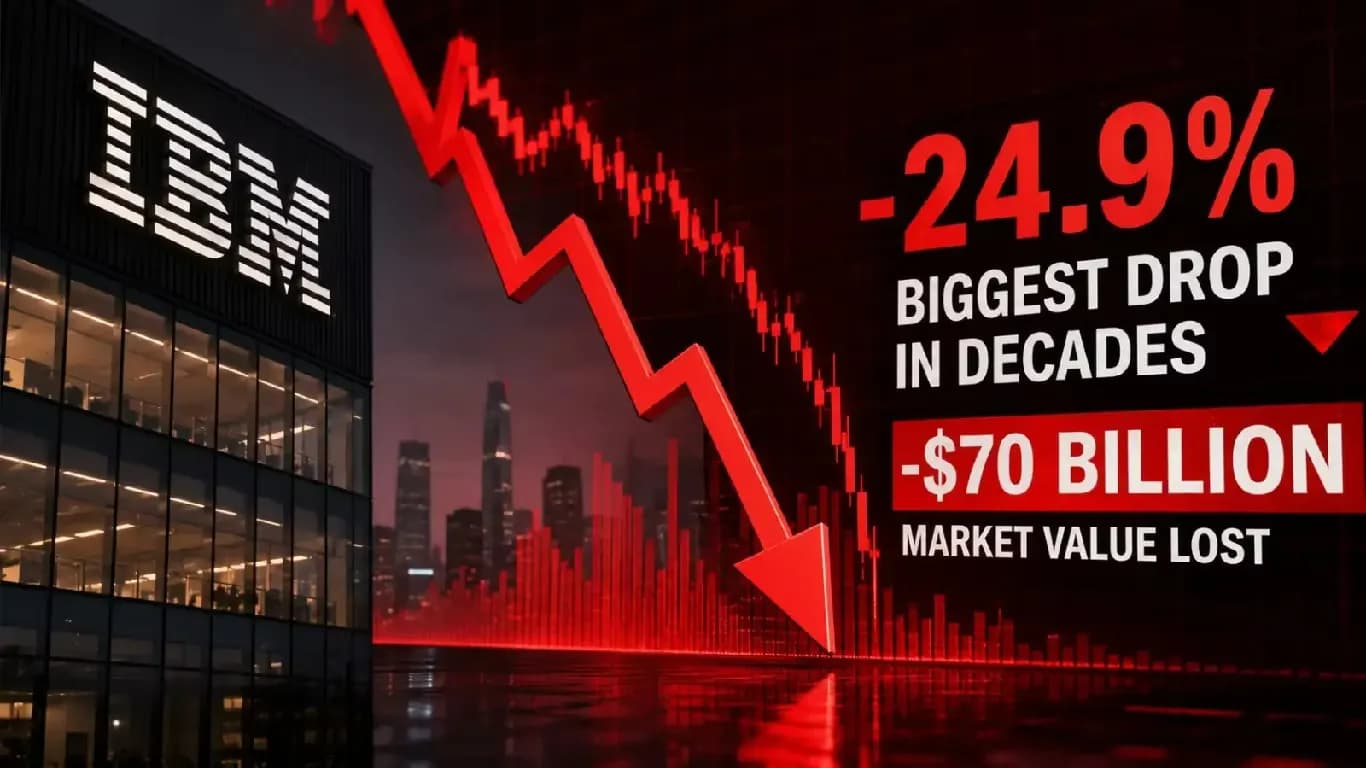 IBM Shares Drop $70 Billion After Earnings Miss and AI Concerns IBM Shares Drop $70 Billion After Earnings Miss and AI Concerns
