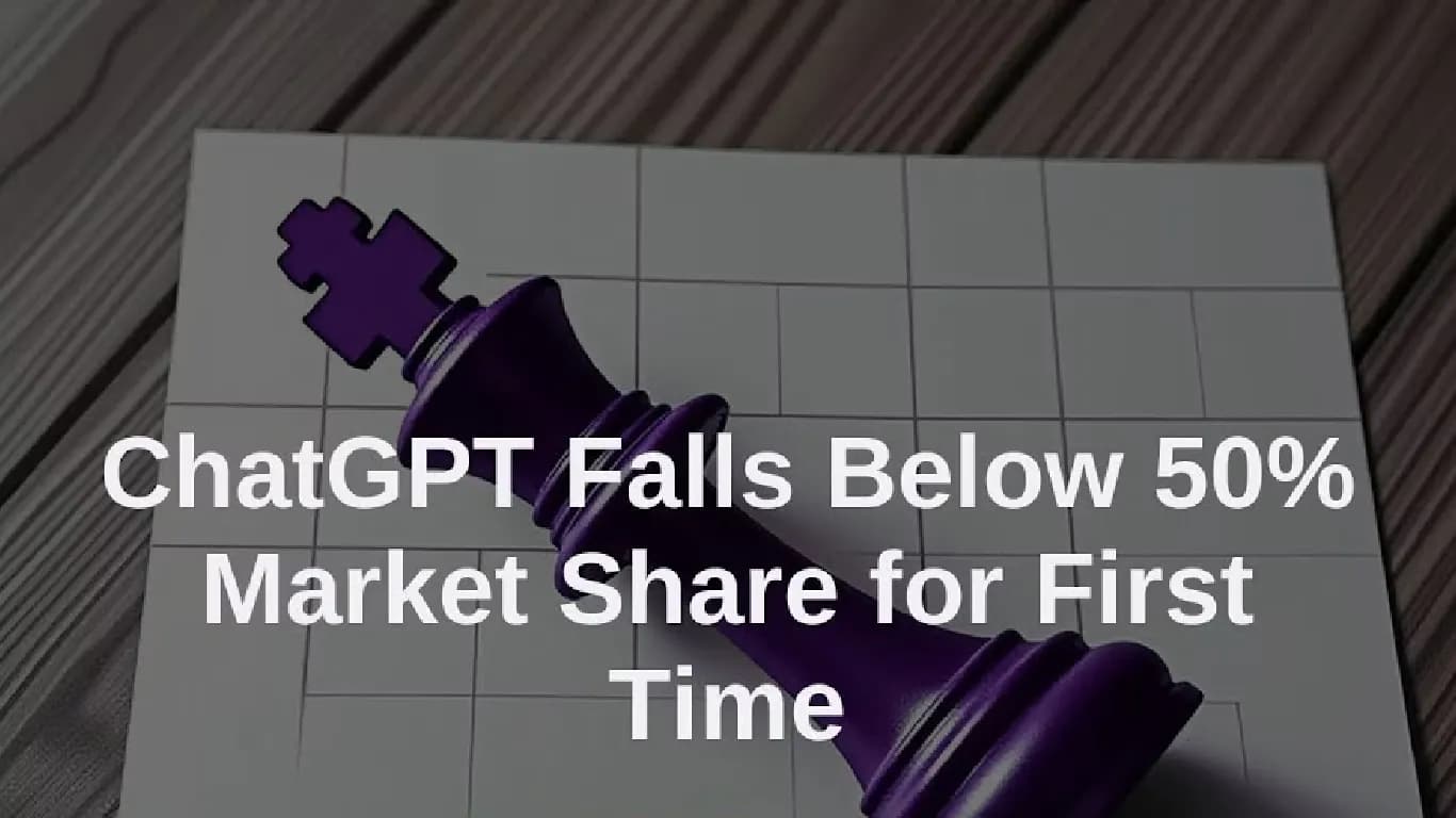 ChatGPT Market Share Drops Below 50% as AI Chatbot Competition Grows ChatGPT Market Share Drops Below 50% as AI Chatbot Competition Grows