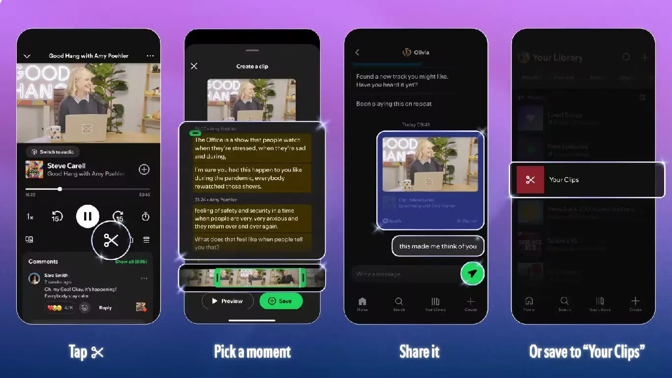 Spotify Introduces Podcast Clips Feature on Mobile Apps Spotify Introduces Podcast Clips Feature on Mobile Apps