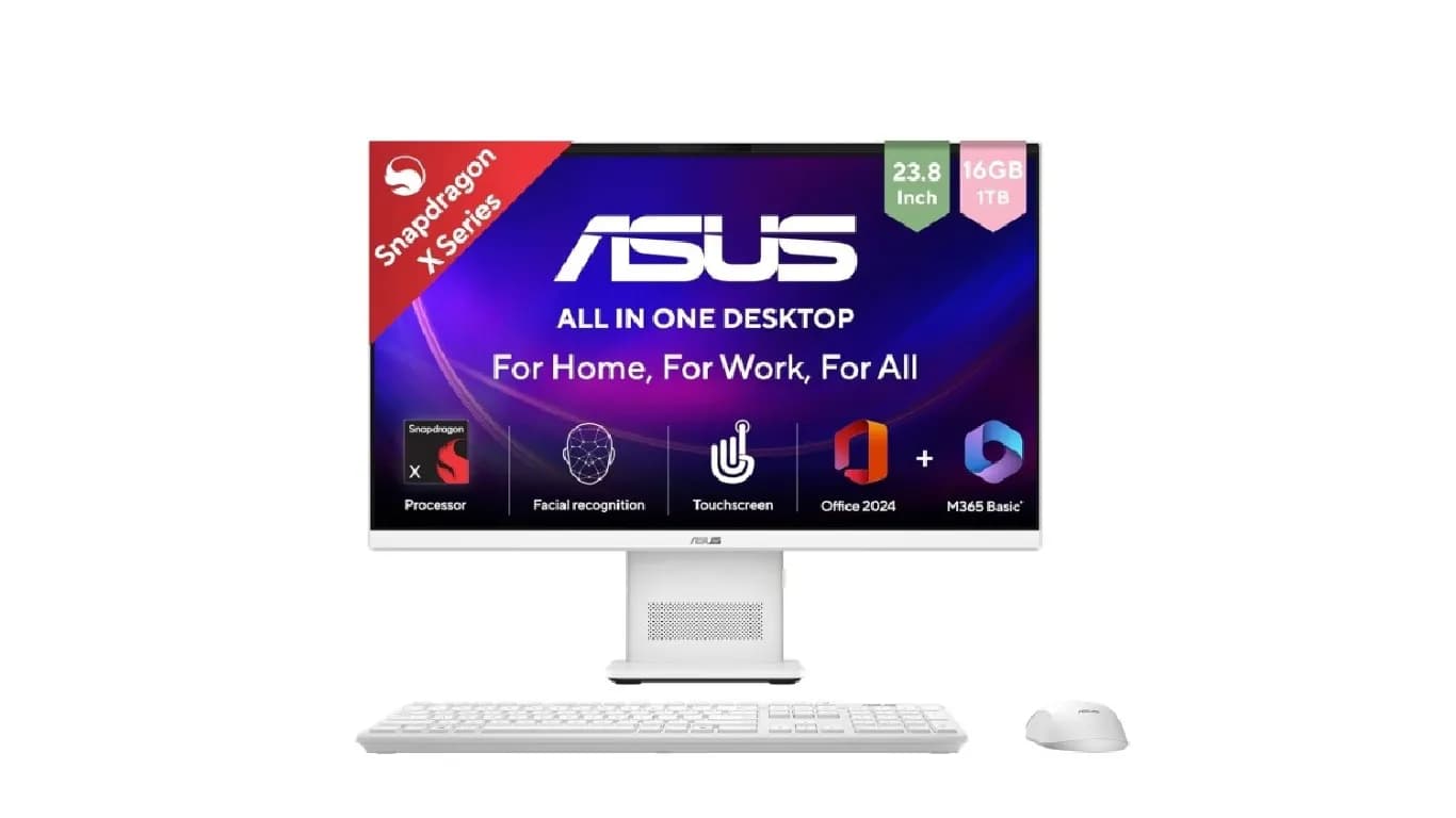 Asus Launches VM441QA AiO in India with Snapdragon X Chipset Asus Launches VM441QA AiO in India with Snapdragon X Chipset