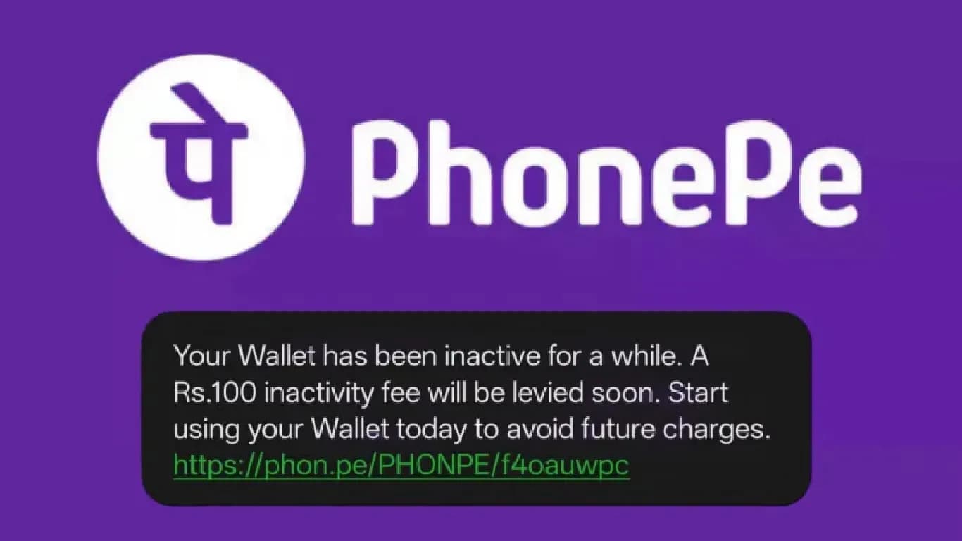 PhonePe to Charge Rs 100 Inactivity Fee for Unused Wallets After 1 Year