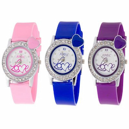 Addic Combo of Three Love Heart Womens Watches Addic Combo of Three Love Heart Womens Watches