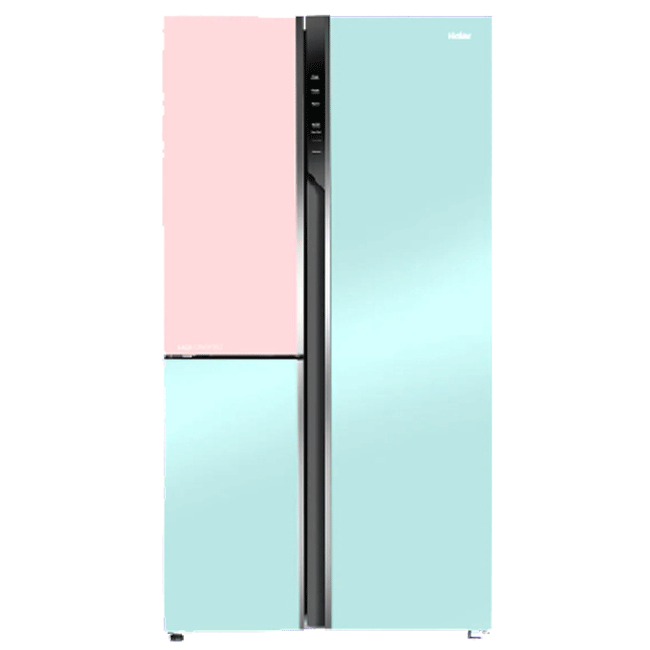 Haier Haier HRT-683PNGU1 Vogue 598L Peach Nyanza Glass 3-Door Convertible Fridge