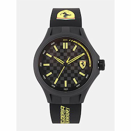 Scuderia Ferrari Men Black Pitcrew Analogue Watch 0830286 Scuderia Ferrari Men Black Pitcrew Analogue Watch 0830286