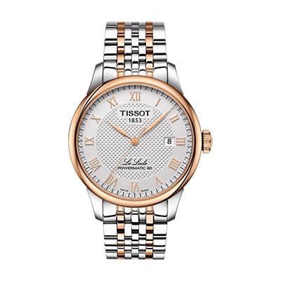 Men Silver-Toned Le Locle Powermatic 80 Swiss Automatic Analogue Watch T0064072203300 Men Silver-Toned Le Locle Powermatic 80 Swiss Automatic Analogue Watch T0064072203300