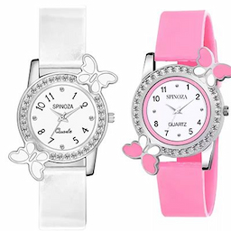 Spinoza glory pink white peacock beautiful watches for girls pack of 2 watch Watch - For Women Spinoza glory pink white peacock beautiful watches for girls pack of 2 watch Watch - For Women