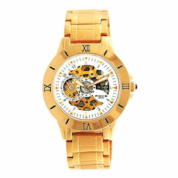 Foce Men White & Gold-Toned Analogue Watch AUTOMATIC Foce Men White & Gold-Toned Analogue Watch AUTOMATIC