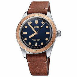 Oris Men Blue Analogue Leather Watch 01 733 7707 4355 Oris Men Blue Analogue Leather Watch 01 733 7707 4355