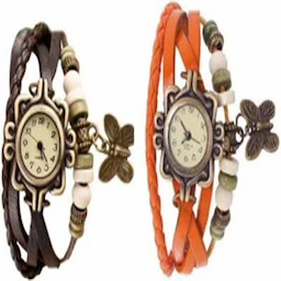 Felix Brown-Orange-Wrist Watch - For Women Felix Brown-Orange-Wrist Watch - For Women