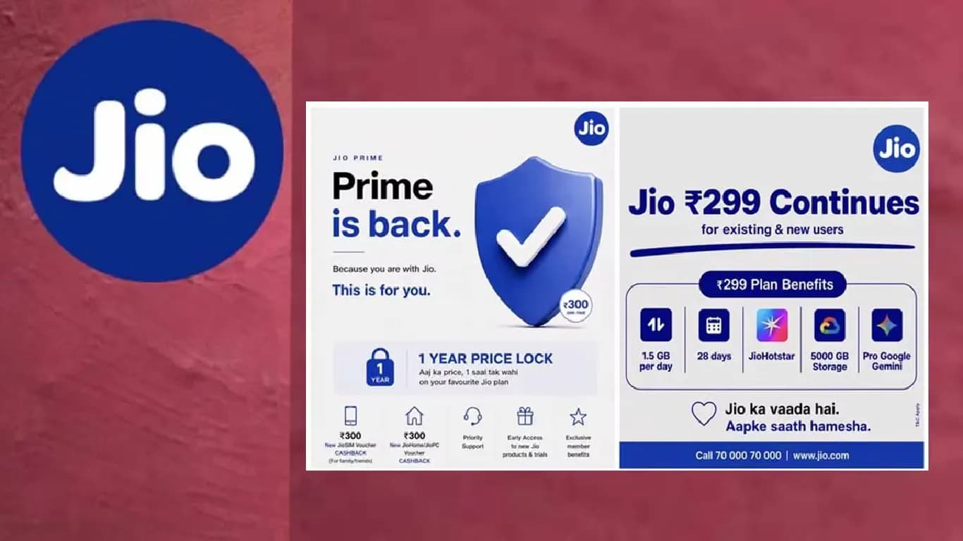 Jio Prime Membership Returns With Rs 299 Plan Price Lock and Added Benefits